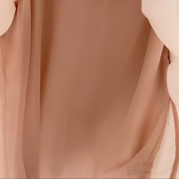 NWT Vince Camuto Pink High Neck Pleated Blouse LG - Picture 10 of 16